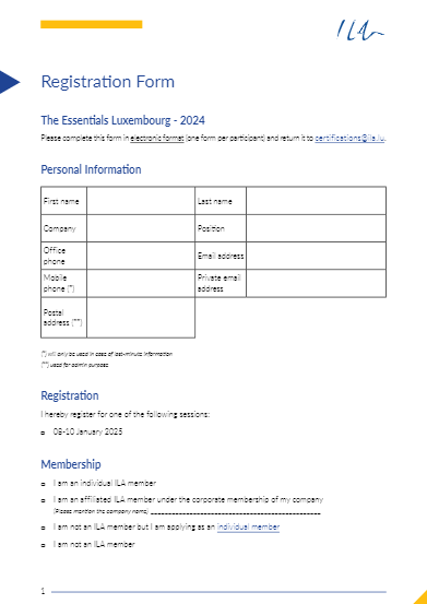 The Essentials Luxembourg - Form 2024-2025